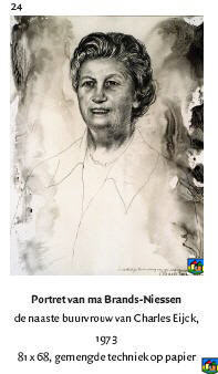 Portret van ma Brands-Niessen, naaste buurvrouw van Charles Eijck